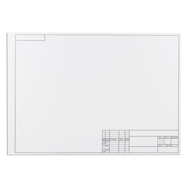 Папка для черчения БОЛЬШАЯ А3, 297х420 мм, 10 л., 160 г/м2, рамка с горизонтальным штампом, ПИФАГОР, 129228 - Альбомы и папки для черчения