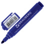 Маркер перманентный BRAUBERG "Classic", СИНИЙ, круглый наконечник, 3 мм, с клипом, 150301 - Маркеры перманентные