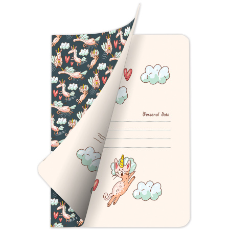 Тетрадь 60 л. в точку обложка SoftTouch, бежевая бумага 70 г/м2, сшивка, В5 (179х250 мм), ЕДИНОРОЖКИ, BRAUBERG, 403827 - Тетради более 60 листов