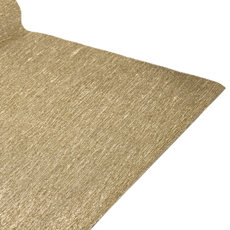 Бумага гофрированная/креповая (ИТАЛИЯ) 180 г/м2, 50х250 см, светлое золото (806), BRAUBERG FLORE, 112659 - Цветная бумага