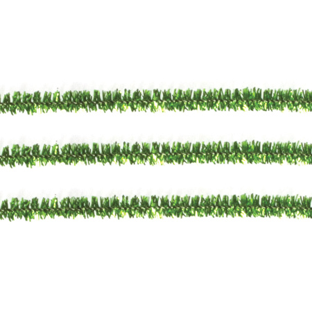 Проволока синельная для творчества "Блестящая", зеленая, 30 шт., 0,6х30 см, ОСТРОВ СОКРОВИЩ, 661542 - Проволока синельная (пушистая)