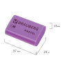 Ластик BRAUBERG "Pastel", 37х24х11мм, ассорти пастельных цветов, экологичный ПВХ, 229582 - Ластики классические