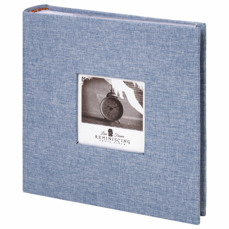 Фотоальбом BRAUBERG "Джинс" на 200 фото 10х15 см, ткань, бумажные страницы, переплет, бокс, 391173 - Фотоальбомы