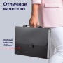 Папка-портфель пластиковая BRAUBERG "Energy" А4 (330х256х32 мм), 7 отделений, черная, 221204 - Портфели пластиковые