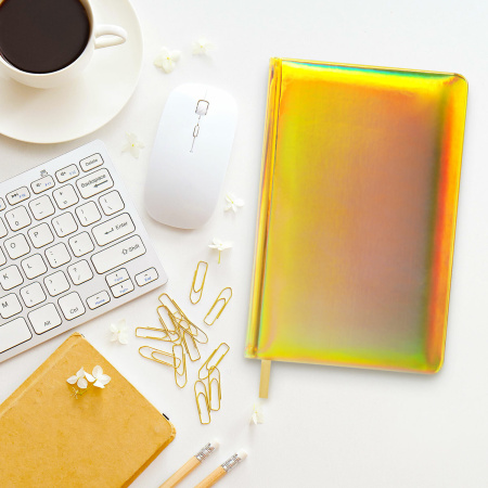 Ежедневник недатированный А5 138х213 мм BRAUBERG "Holiday" под кожу, 136 л., золотистый, 111673 - Ежедневники с покрытием "под кожу и ткань"