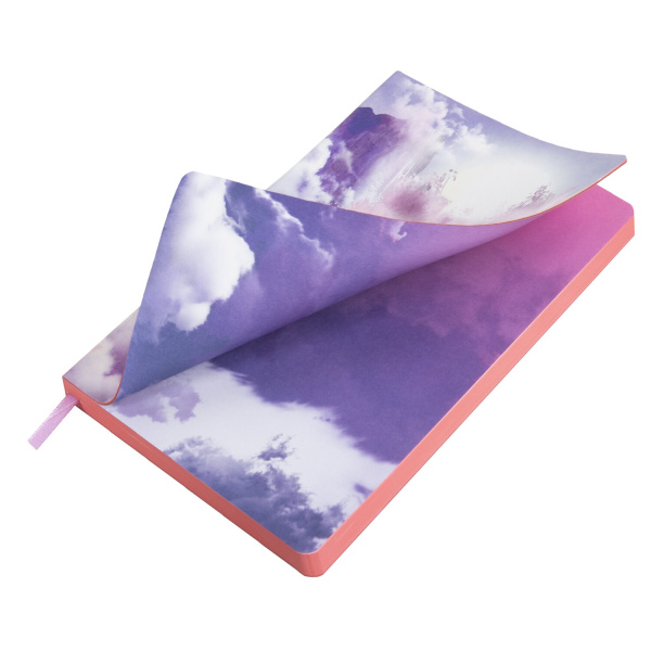 Ежедневник недатированный А5 (138х213 мм), BRAUBERG VISTA, под кожу, гибкий, 136 л., "Paradise", 112017 - Ежедневники с покрытием "под кожу и ткань"