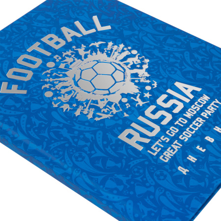 Дневник 5-11 класс 48 л., твердый, BRAUBERG, фольга, с подсказом, "Football", 106416 - Дневники для старших классов