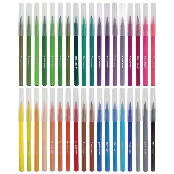 Фломастеры в тубе классические 36 цветов, вентилируемый колпачок, BRAUBERG "PREMIUM", 152200 - Фломастеры классические