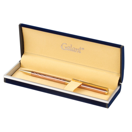 Ручка подарочная шариковая GALANT "ASTRON GOLD", корпус розовое золото, детали золотистые, узел 0,7 мм, синяя, 143526 - Ручки шариковые подарочные