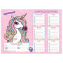 Расписание уроков и звонков А4, ЮНЛАНДИЯ, для девочек, ассорти (4 вида), 129781 - Расписание уроков