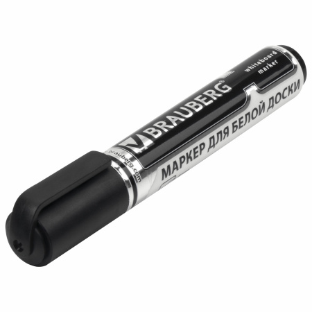 Маркер стираемый для белой доски ЧЕРНЫЙ, BRAUBERG "Neo", ЧЕРНЫЙ, с клипом, 5 мм, 150487 - Маркеры для досок
