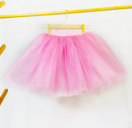Юбка нарядная из фатина светло-розовая - Юбки
