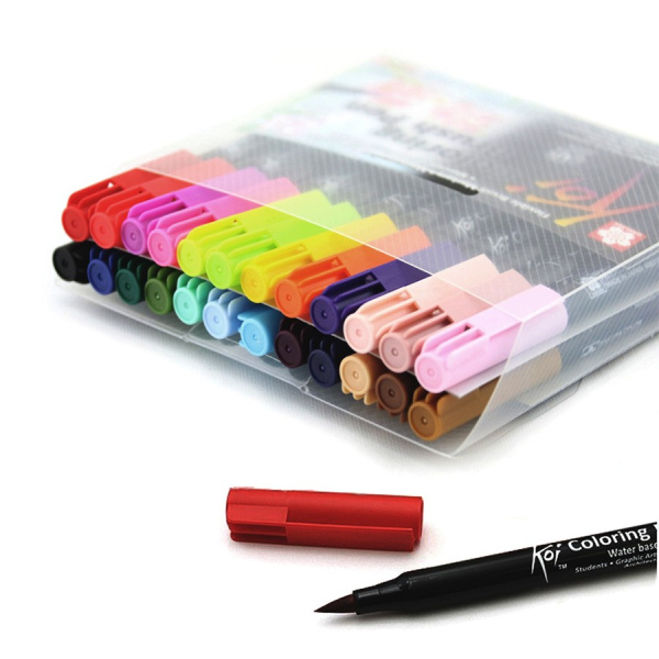 Набор маркеров акварельных "Color Set 24" Koi Sakura, 24цв - Аквамаркеры