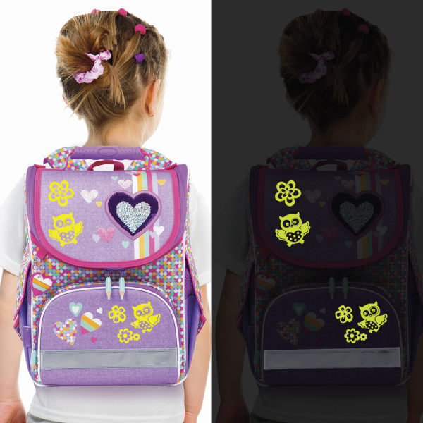 Наклейки флуоресцентные "Совы", светятся в темноте, 19 штук, ассорти, 14х21 см, ЮНЛАНДИЯ, 662692 - Наклейки