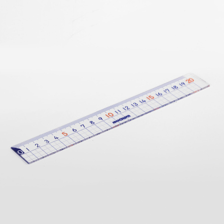 Линейка пластиковая 20 см, ЮНЛАНДИЯ "ШКОЛЬНАЯ", прозрачная, европодвес, 210735 - Линейки