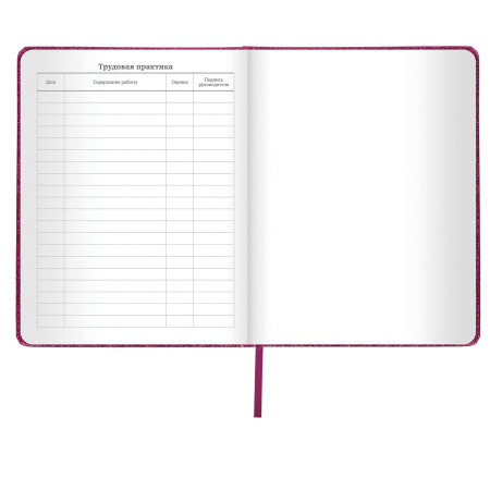 Дневник 1-11 класс 48 л., кожзам (твердая с поролоном), фольга, BRAUBERG "SPARKLE", розовый, 105463 - Дневники универсальные