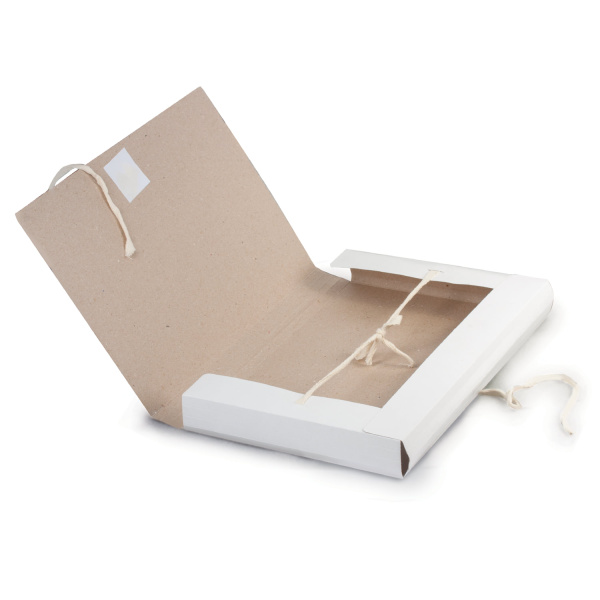 Папка для бумаг с завязками картонная, 40 мм, гарантированная плотность 370 г/м2, 4 завязки, до 400 листов, 122035 - Папки картонные с завязками