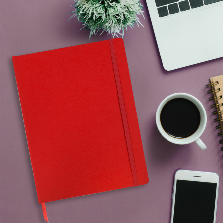 Блокнот-скетчбук БОЛЬШОЙ ФОРМАТ (180х250 мм) В5, BRAUBERG ULTRA, 80 г/м2, 96 л., без линовки, красный, 113066 - Бизнес-блокноты и бизнес-тетради