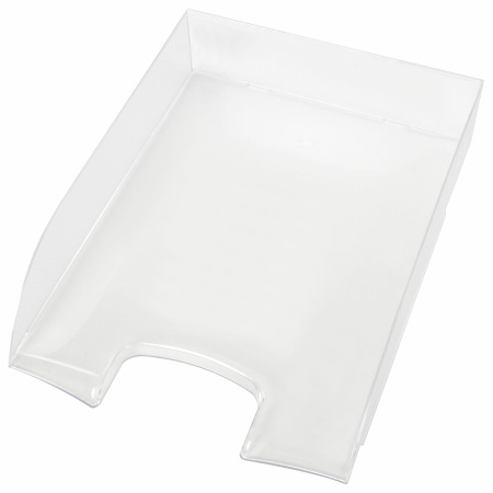 Лоток горизонтальный для бумаг BRAUBERG "Office style", 320х245х65 мм, прозрачный, 237288 - Лотки горизонтальные (поддоны)