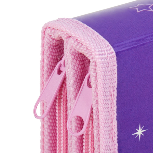 Пенал ПИФАГОР, 2 отделения, ламинированный картон, 19х11 см, "Happy Unicorn", 271533 - Пеналы каркасные