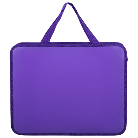 Папка на молнии с ручками ЮНЛАНДИЯ А4, 1 отделение, пластик, ширина 80 мм, "Stay Positive", 271460 - Папки-сумки с ручками