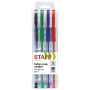 Ручки гелевые с грипом STAFF "EVERYDAY" GP-171, НАБОР 4 ЦВЕТА, узел 0,5 мм, линия письма 0,35 мм, 141826 - Наборы гелевых ручек