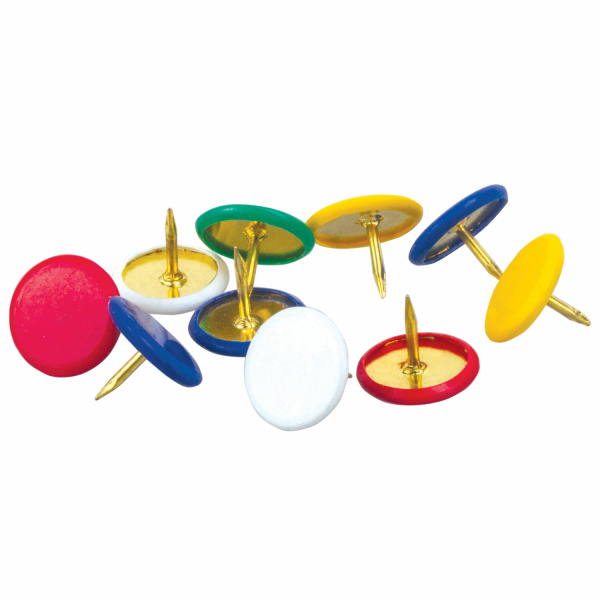 Набор BRAUBERG, скрепки цветные 28 мм/100 шт., кнопки канцелярские 100 шт., силовые кнопки 50 шт., 229675 - Наборы канцелярских мелочей