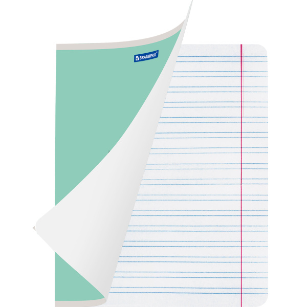 Тетрадь 12 л. BRAUBERG КЛАССИКА NEW узкая линия, обложка картон, ЗЕЛЕНАЯ, 105692 - Тетради 12-24 листов
