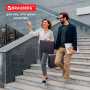 Папка-портфель пластиковая BRAUBERG "КОНСУЛ" А4 (370х280х120 мм), 2 отделения, фактура "бисер", черная, 223079 - Портфели пластиковые