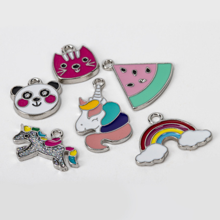 Набор BEADS SET для творчества, рукоделия, и создания украшений ЕДИНОРОГИ, 150 бусин, 6 металлических шармов, резинка, BRAUBERG KIDS, 664699 - Наборы для изготовления бижутерии