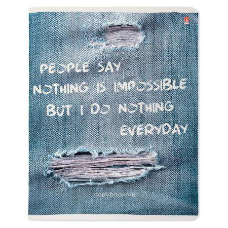 Тетрадь А5 48 л. АЛЬТ скоба, клетка, глянцевый лак, "Джинса New" (5 видов), 7-48-1172 - Тетради 40-48 листов