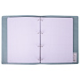 Тетрадь на кольцах БОЛЬШАЯ А4 (240х310 мм), 120 листов, под кожу, клетка, BRAUBERG "Joy", бирюзовый/серо-голубой, 404507 - Тетради на кольцах и сменные блоки к ним