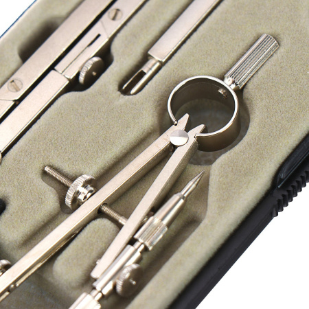 Готовальня профессиональная KOH-I-NOOR, 6 предметов, пластиковый пенал с европодвесом, 06902B0000TE - Циркули и готовальни