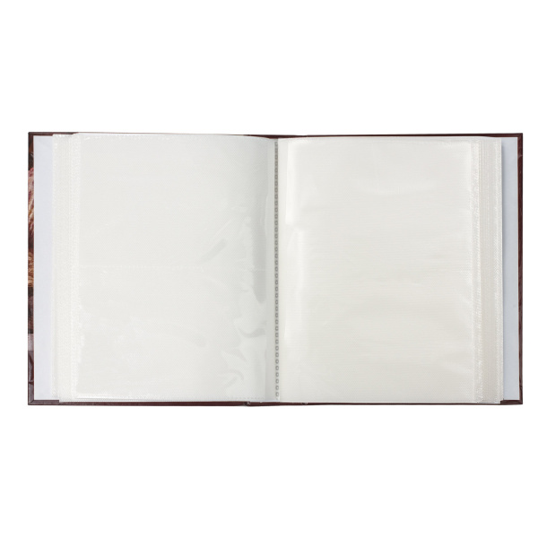 Фотоальбом BRAUBERG на 200 фотографий 10х15 см, твердая обложка, "Часы", коричневый, 390667 - Фотоальбомы