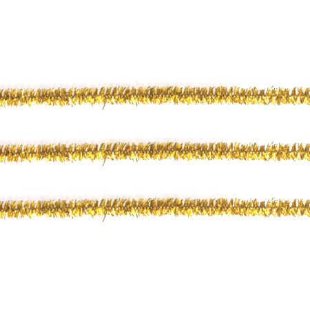 Проволока синельная для творчества "Блестящая", золотая, 30 шт., 0,6х30 см, ОСТРОВ СОКРОВИЩ, 661541 - Проволока синельная (пушистая)