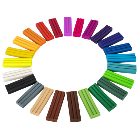 Пластилин мягкий восковой BRAUBERG KIDS, 24 цвета, 360 г, со стеком, 106498 - Пластилин