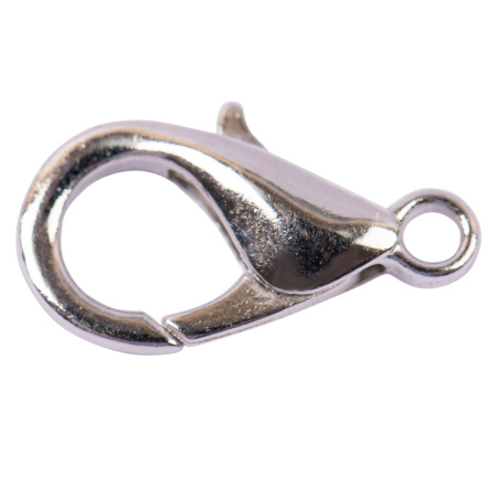 Карабин 12 мм, 5 шт №02 под никель (серебро) "Zlatka"