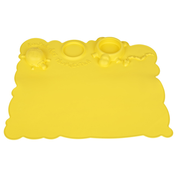 Коврик для творчества Мульти-Пульти силиконовый, желтый, 415*370мм - Коврики