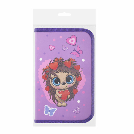 Пенал ПИФАГОР, 1 отделение, ламинированный картон, 19х11 см, "Silly Spikes", 271502 - Пеналы каркасные