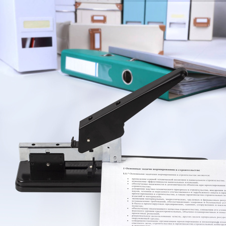 Степлер МОЩНЫЙ №24/6-23/13 металлический STAFF "Manager", до 70 листов, черный, 227663 - Степлеры мощные