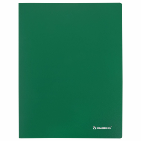Папка 10 вкладышей BRAUBERG "Office", зеленая, 0,5 мм, 271323 - Папки с вкладышами (файлами)