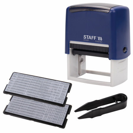 Штамп самонаборный 8-строчный STAFF, оттиск 60х40 мм, "Printer 8027", КАССЫ В КОМПЛЕКТЕ, 237430 - Штампы прямоугольные самонаборные