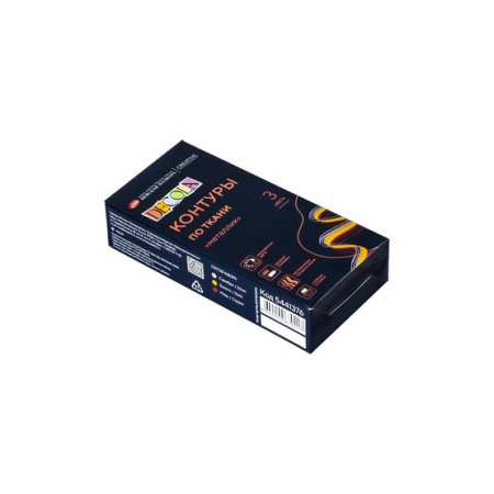 Набор акриловых контуров для декор. тв-ва "Deсola" по ткани металлик 3 цв. в тубах по 18мл - Контуры по ткани