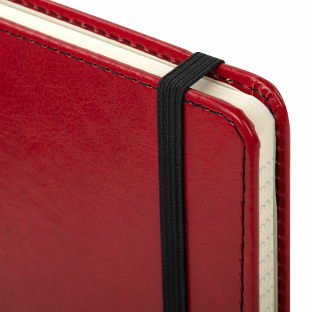 Блокнот БОЛЬШОЙ ФОРМАТ (180х250 мм) B5, BRAUBERG "Office", под кожу 80 л., клетка, красный, 113310 - Бизнес-блокноты и бизнес-тетради