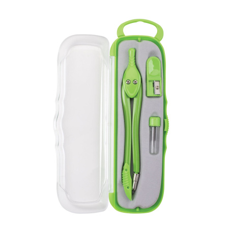 Готовальня BRAUBERG "Modern", 3 предмета: циркуль 135 мм, точилка, грифель, пенал с подвесом, 210663 - Циркули и готовальни