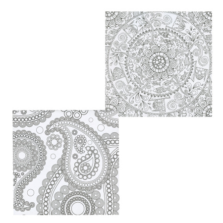 Раскраска-антистресс, 54 рисунка, 54 листа, 200х200 мм, 120 г/м2, склейка, 1 шт, BRAUBERG - Раскраски-антистресс