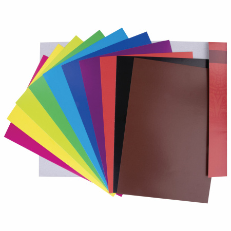 Картон цветной А4 2-сторонний МЕЛОВАННЫЙ EXTRA, 10 цветов папка, ОСТРОВ СОКРОВИЩ, 200х290 мм, 111319 - Цветной и белый картон