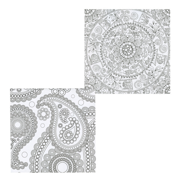 Раскраска-антистресс, 54 рисунка, 54 листа, 200х200 мм, 120 г/м2, склейка, 1 шт, BRAUBERG - Раскраски-антистресс