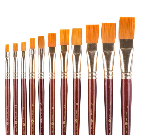 Кисть синтетика Decola плоская № 7 (11 мм) - Кисти для декорирования