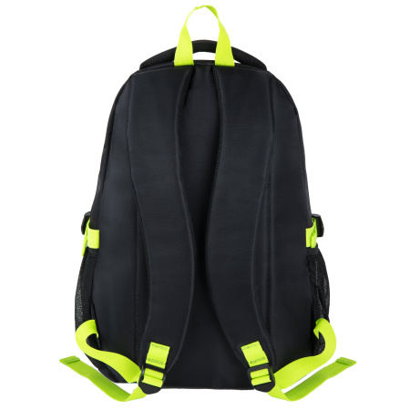 Рюкзак BRAUBERG HIGH SCHOOL универсальный, 3 отделения, "Акцент", черный/салатовый, 46х31х18 см, 270761 - Рюкзаки городские для старшеклассников и студентов